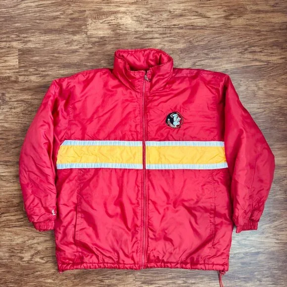 Vintage 90's Florida State University Seminoles FSU Puffer Jacket Mens XXL - Picture 3 of 9